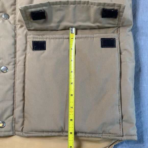 VTG Hudson Puffer Vest Men's Large Blue Tan Rodeo Cowboy Western Yoke 1970s RARE - Picture 9 of 12